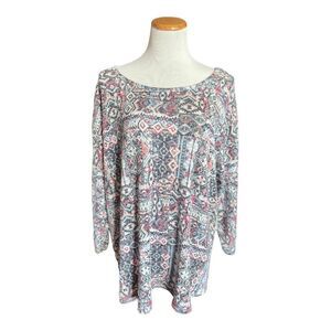 NWT Womens Absolutely Famous Aztec Tribal Print Sweater - Sz 3X